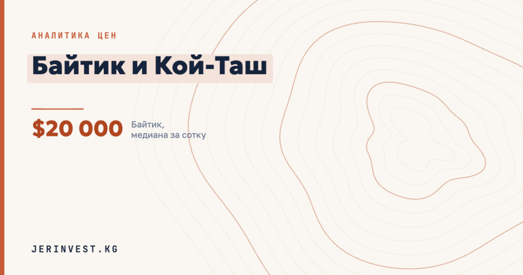 Цены на землю в Байтике и Кой-Таше