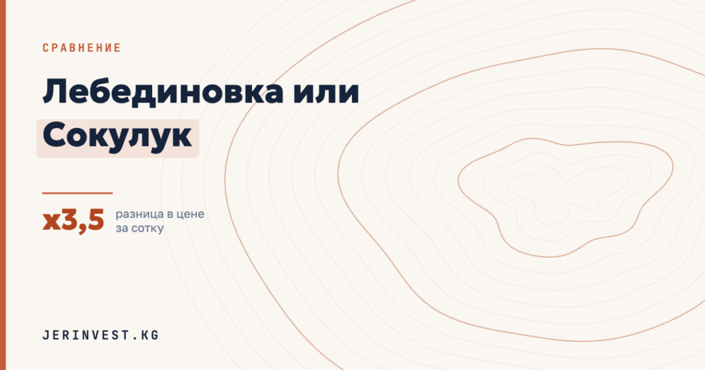 Лебединовка или Сокулук — разница в цене за сотку в 3,5 раза